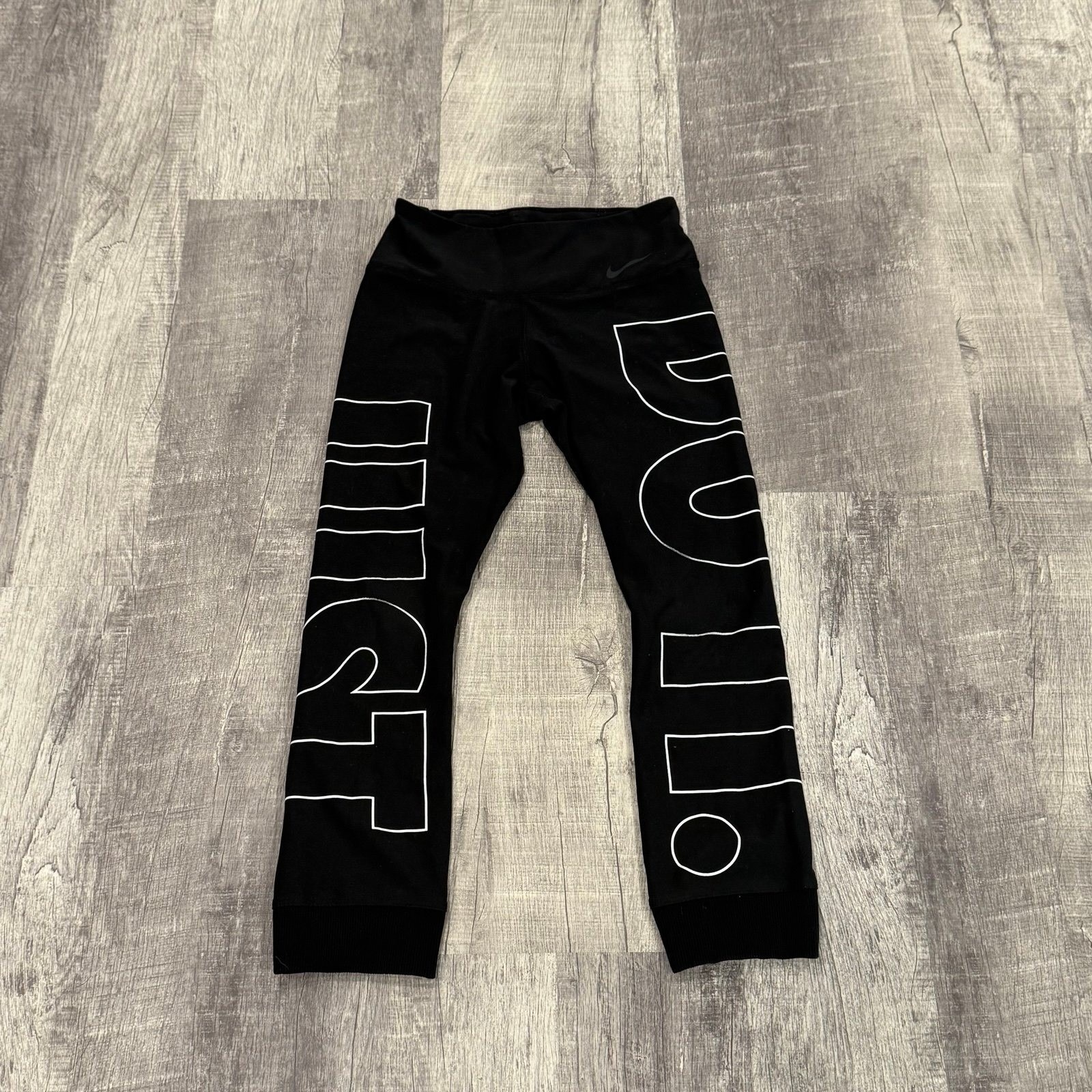 Nike Dri-Fit Xs Black Leggings Streetwear Logo Pants